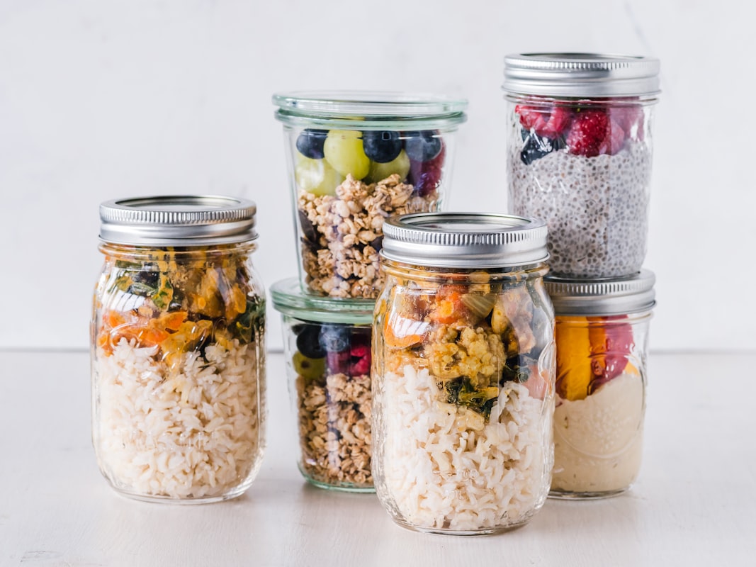Fresh ingredients prepared for nutrition-based cooking